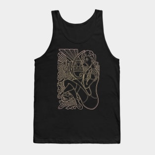 Woman and Bird: Book of Kells Style Tank Top